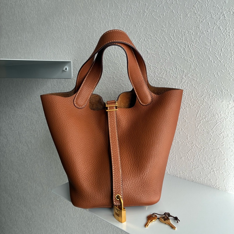 Hermes金棕菜籃子18 picotin18-5