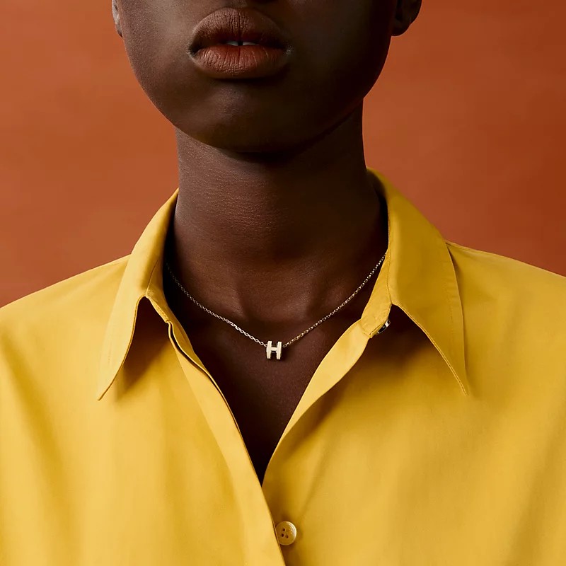 💯全新🔥 HERMES Mini pop H項鍊 - 白銀-7