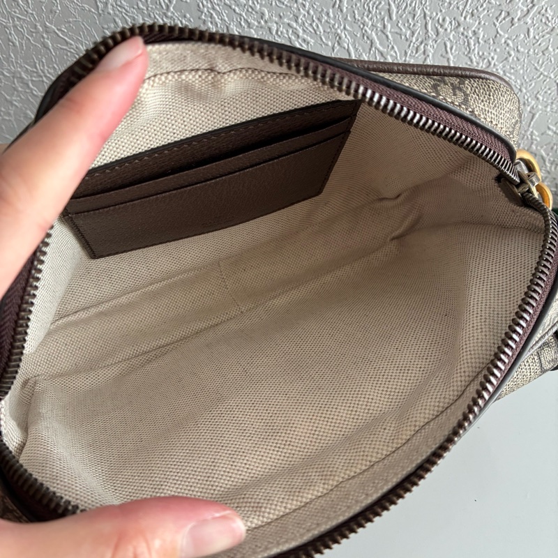 Gucci前口袋拉鏈相機包 斜背包 mini-3