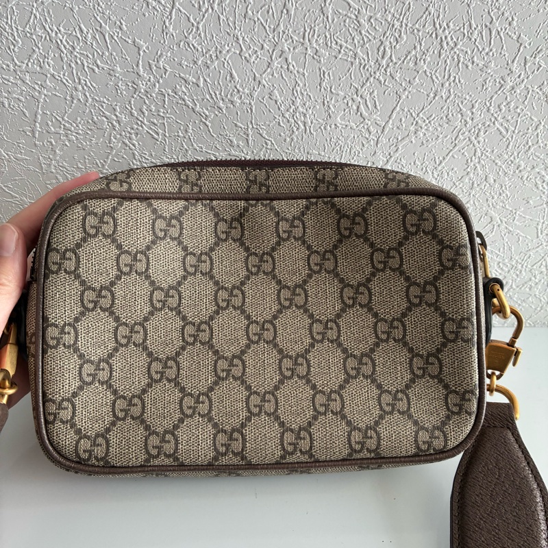 Gucci前口袋拉鏈相機包 斜背包 mini-6