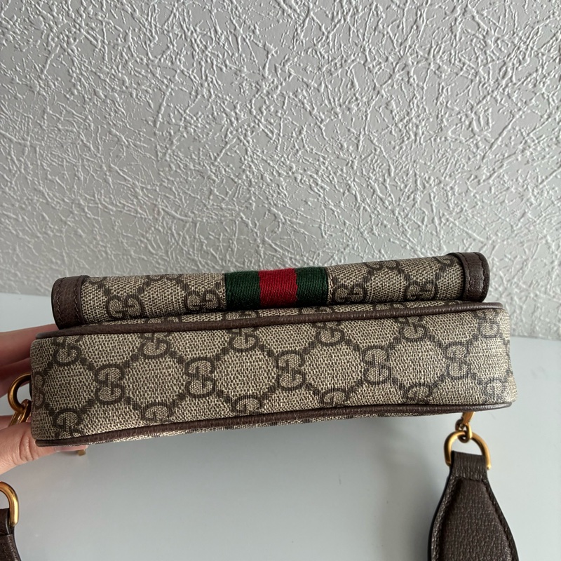 Gucci前口袋拉鏈相機包 斜背包 mini-7