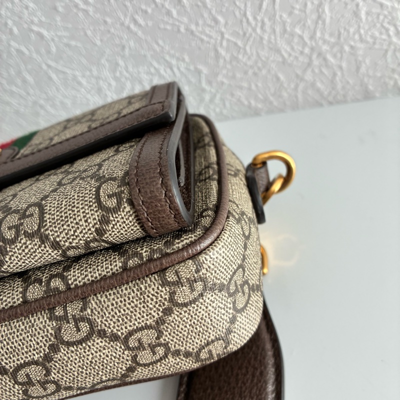 Gucci前口袋拉鏈相機包 斜背包 mini-8