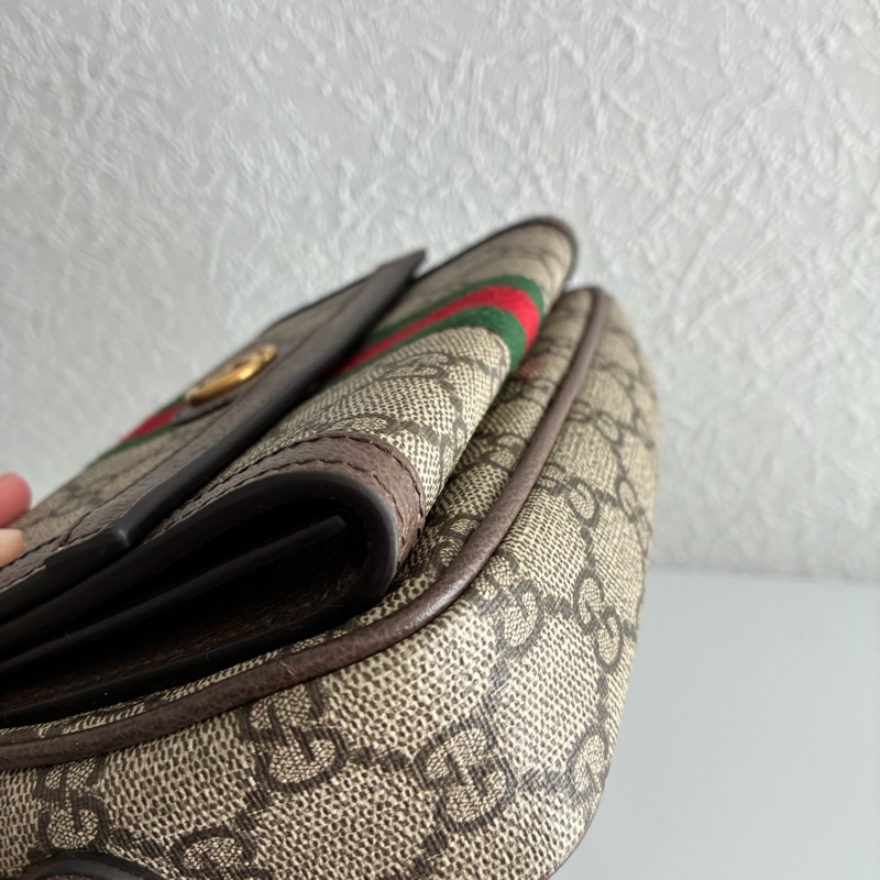 Gucci前口袋拉鏈相機包 斜背包 mini-13