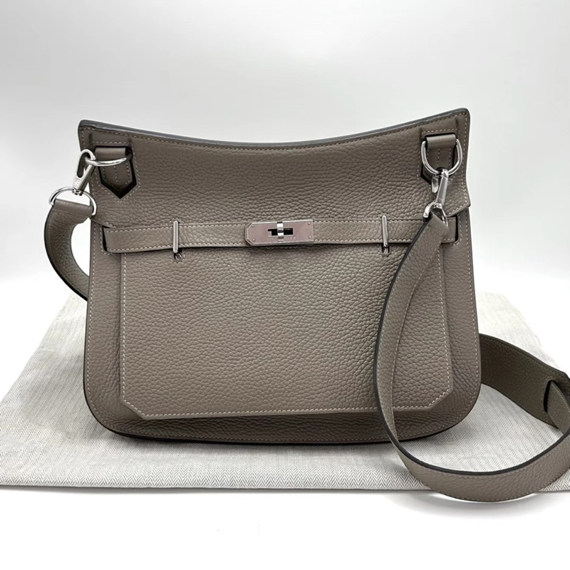HERMES/愛馬仕大象灰銀扣吉普賽 Jypsiere 28單肩斜挎包-0