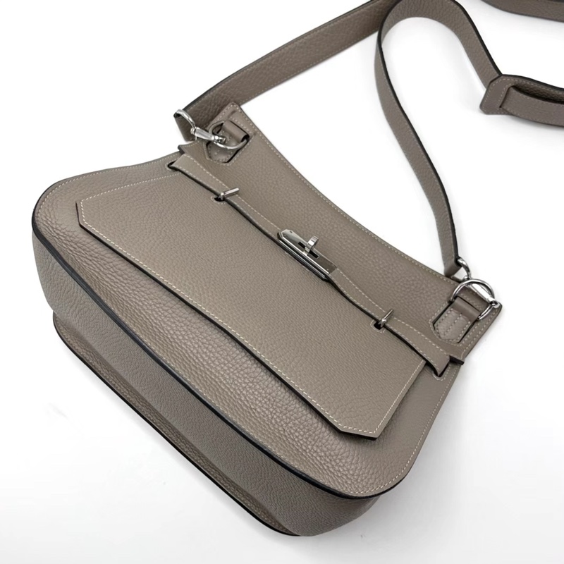 HERMES/愛馬仕大象灰銀扣吉普賽 Jypsiere 28單肩斜挎包-2