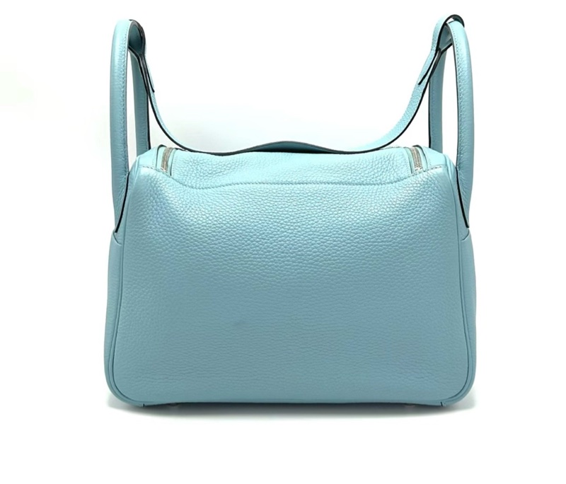 98新 ✨HERMES/愛馬仕馬卡龍藍銀扣Lindy 30 Bleu Atoll-1