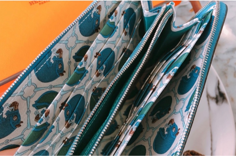 HERMES 絲巾長夾 馬圖騰 A刻-3