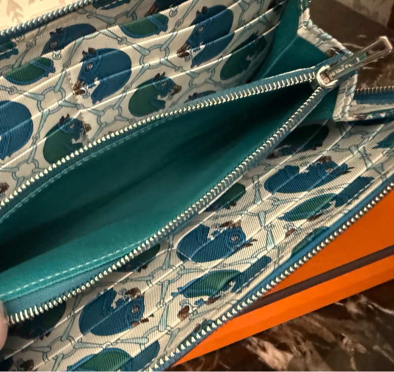 HERMES 絲巾長夾 馬圖騰 A刻-8