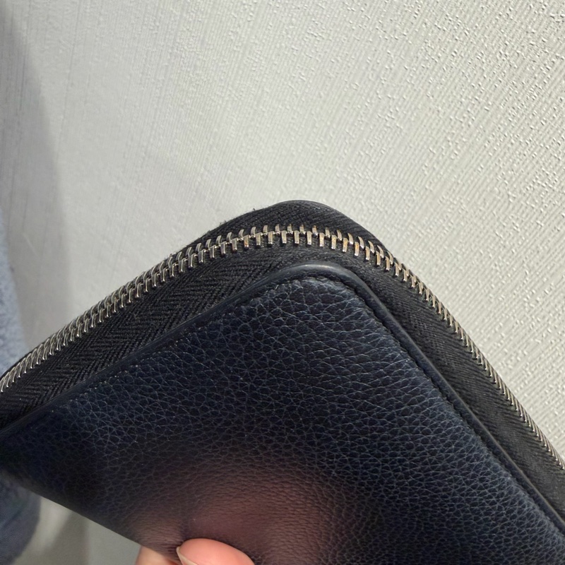 Dior Icon 荔面牛皮 拉鍊長夾 黑-22