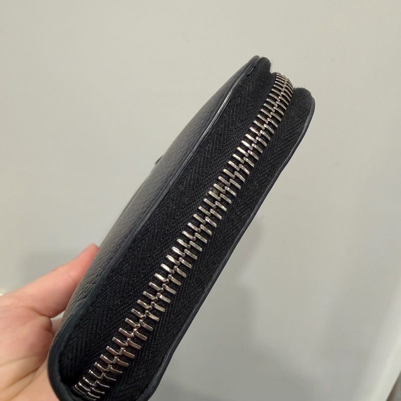 Dior Icon 荔面牛皮 拉鍊長夾 黑-24