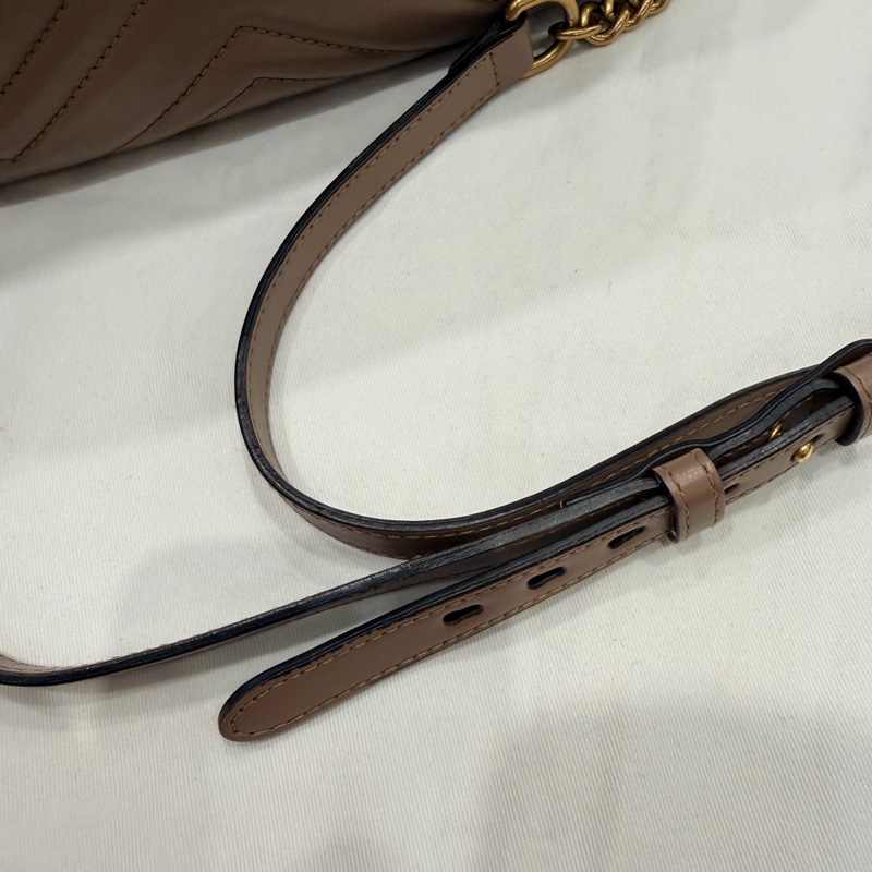 Gucci 經典 marmont 相機包 裸粉-17