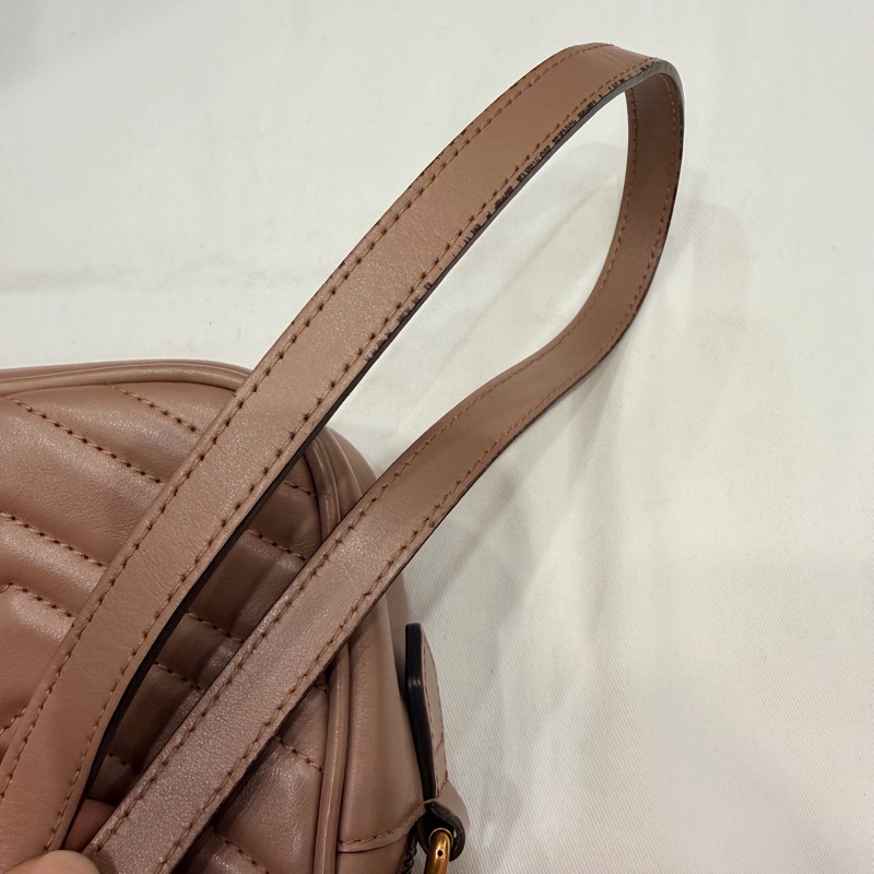 Gucci 經典 marmont 相機包 裸粉-23
