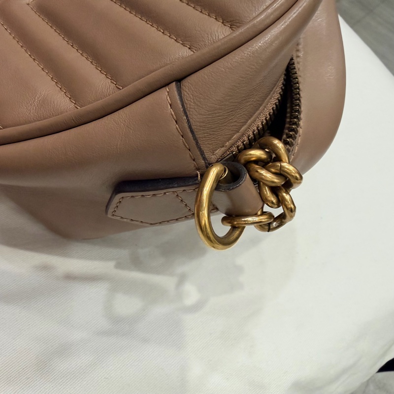 Gucci 經典 marmont 相機包 裸粉-29