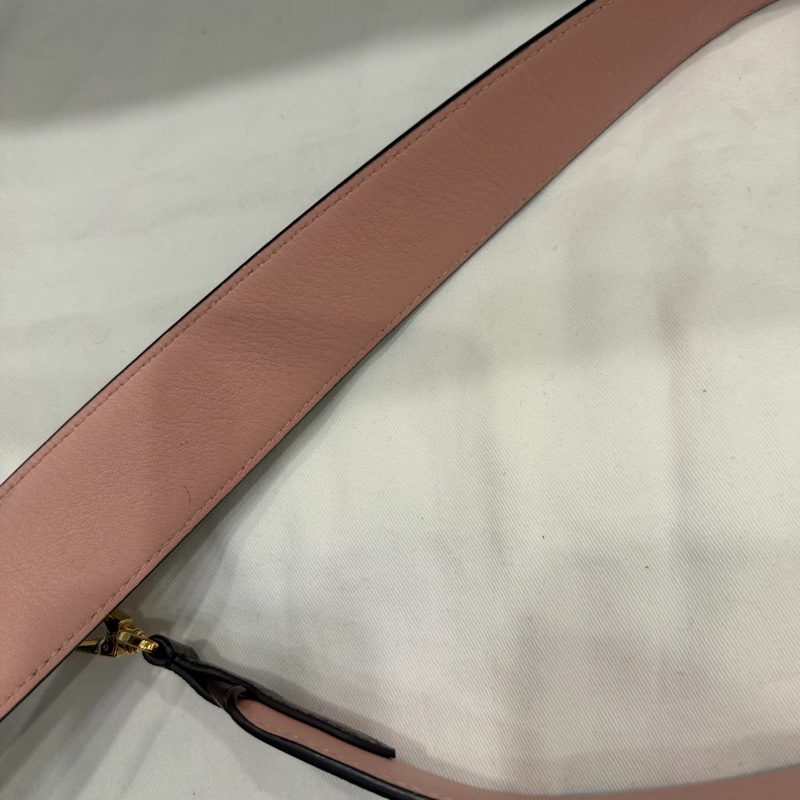 Louis Vuitton LV 經典老花拼粉 雙面 寬背帶-13