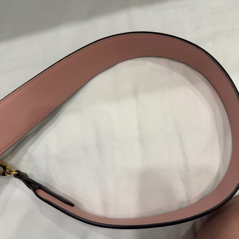 Louis Vuitton LV 經典老花拼粉 雙面 寬背帶-14