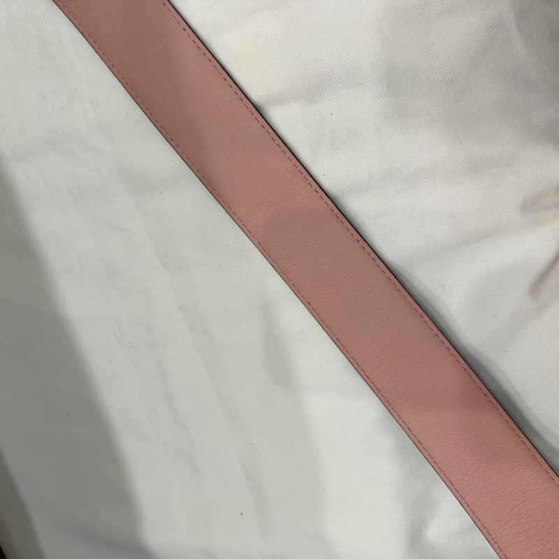 Louis Vuitton LV 經典老花拼粉 雙面 寬背帶-16