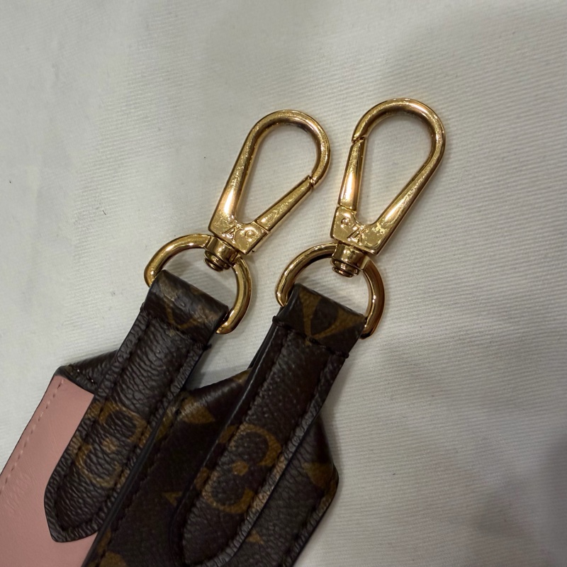 Louis Vuitton LV 經典老花拼粉 雙面 寬背帶-18