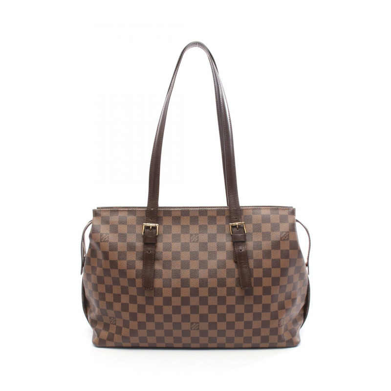 路易威登 切爾西托特單肩包 N51119 Damier 帆布皮革 Ebene 二手-0