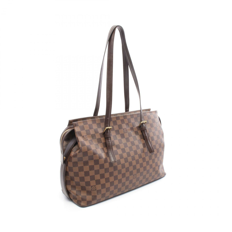 路易威登 切爾西托特單肩包 N51119 Damier 帆布皮革 Ebene 二手-1