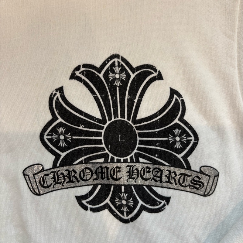 Chrome Hearts 白 捲軸十字花 薄棉外套 M-3