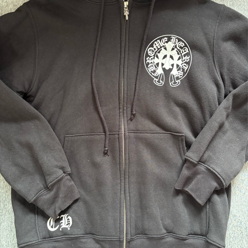 Chrome Hearts 厚版 捲軸三十字 帽外套 M-0