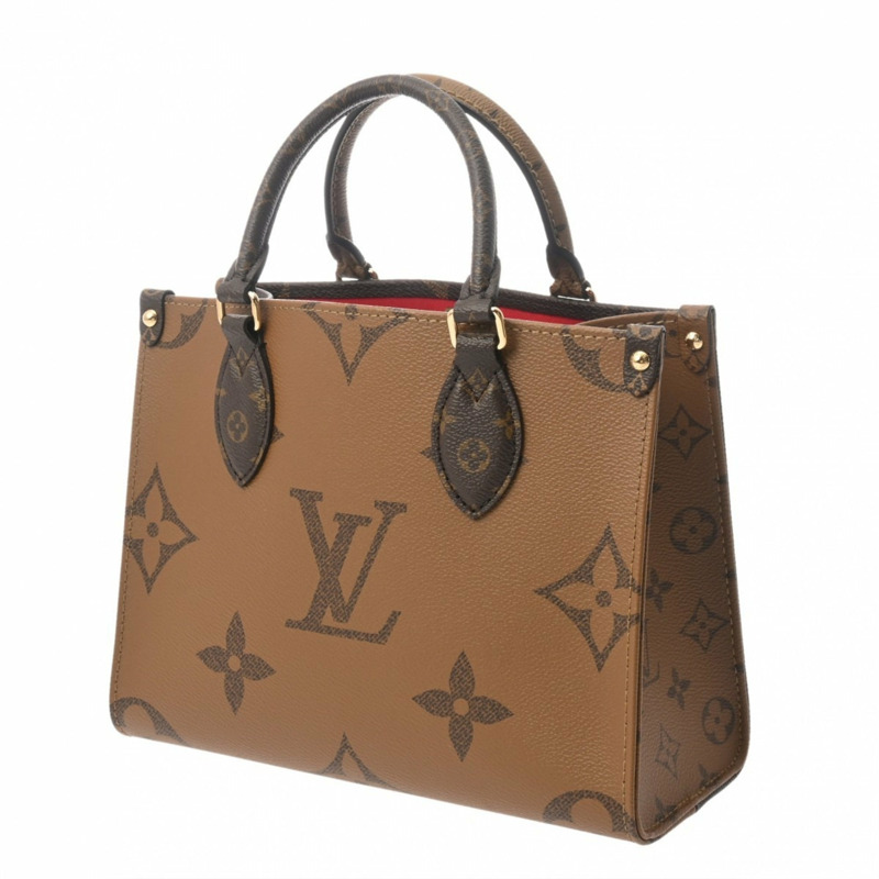 路易威登 Monogram Reverse On the Go PM 棕色女士帆布手提包 M46373,近全新,二手,Ginzo-2