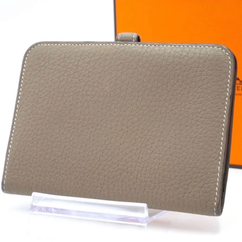 Hermès 愛馬仕 Dogon Compact Etoupe 錢包零錢包-1