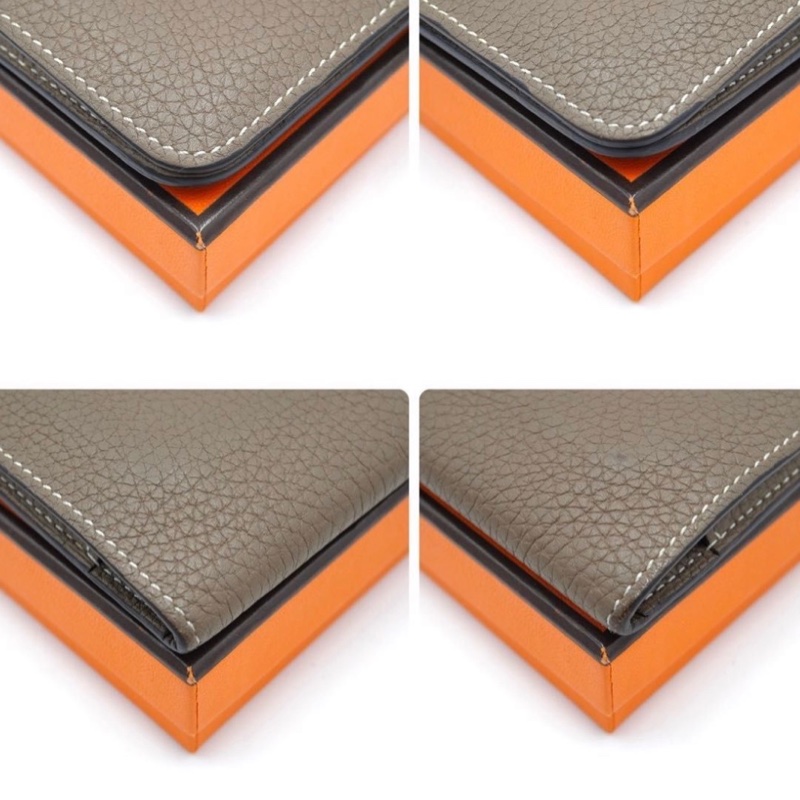 Hermès 愛馬仕 Dogon Compact Etoupe 錢包零錢包-4