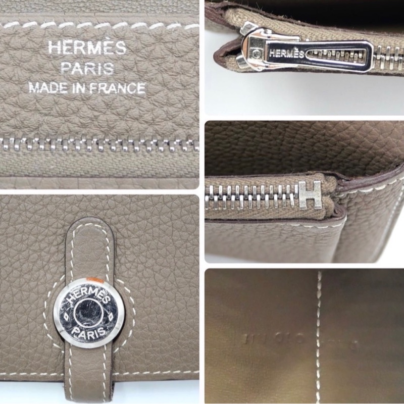 Hermès 愛馬仕 Dogon Compact Etoupe 錢包零錢包-7