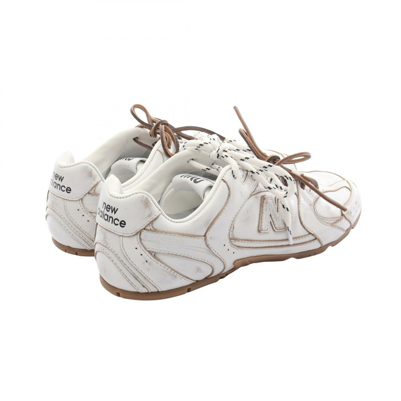 Miu Miu New Balance 530 SL 運動鞋 #40 皮革 白色 棕色 二手 女款-1