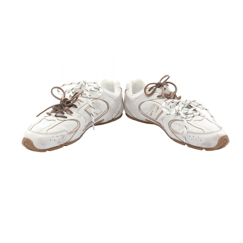 Miu Miu New Balance 530 SL 運動鞋 #40 皮革 白色 棕色 二手 女款-2