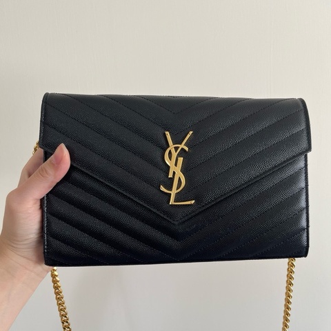 ysl 黑金魚子醬woc 信封包🈶盒🈶保卡