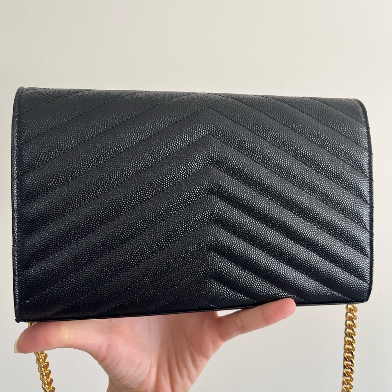 ysl 黑金魚子醬woc 信封包🈶盒🈶保卡-1