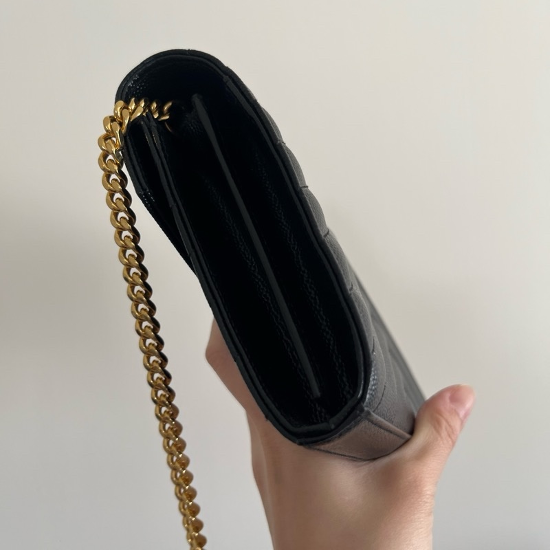 ysl 黑金魚子醬woc 信封包🈶盒🈶保卡-3