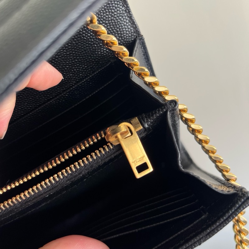 ysl 黑金魚子醬woc 信封包🈶盒🈶保卡-6