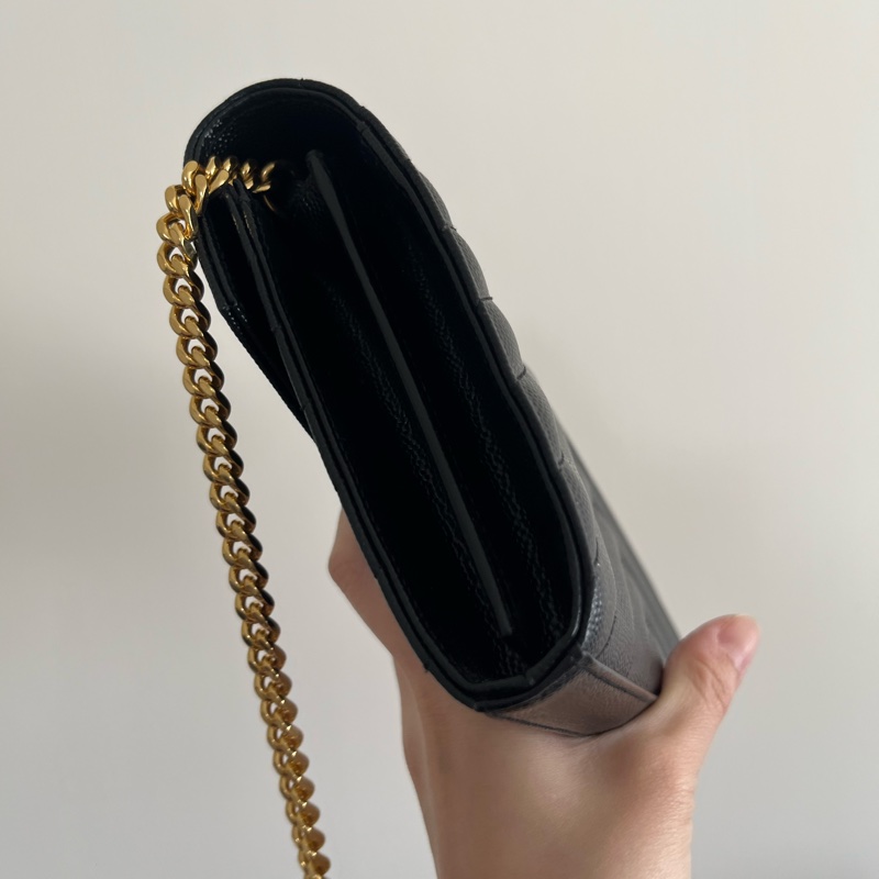 ysl 黑金魚子醬woc 信封包🈶盒🈶保卡-11