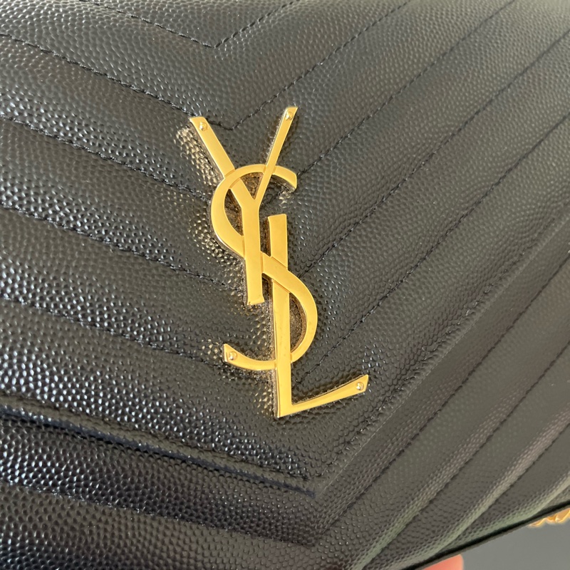 ysl 黑金魚子醬woc 信封包🈶盒🈶保卡-13