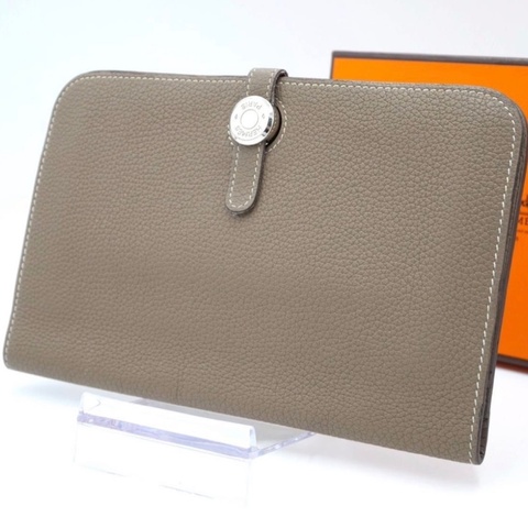 Hermès Dogon愛馬仕米色長夾