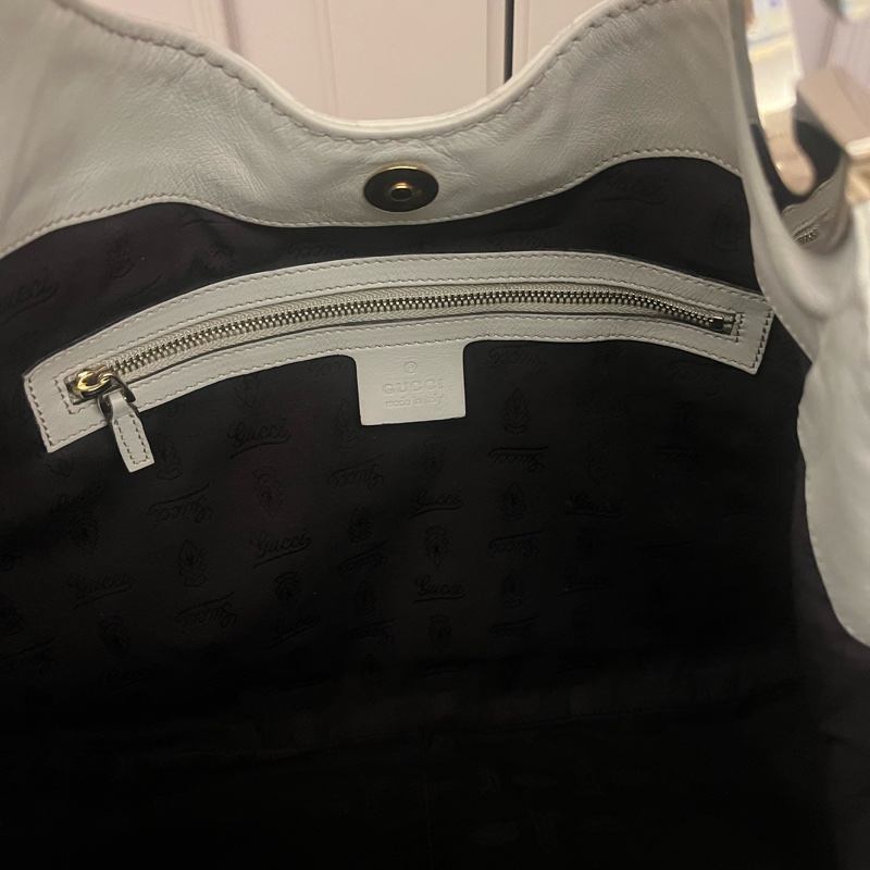 Gucci皮革手提托特包-12