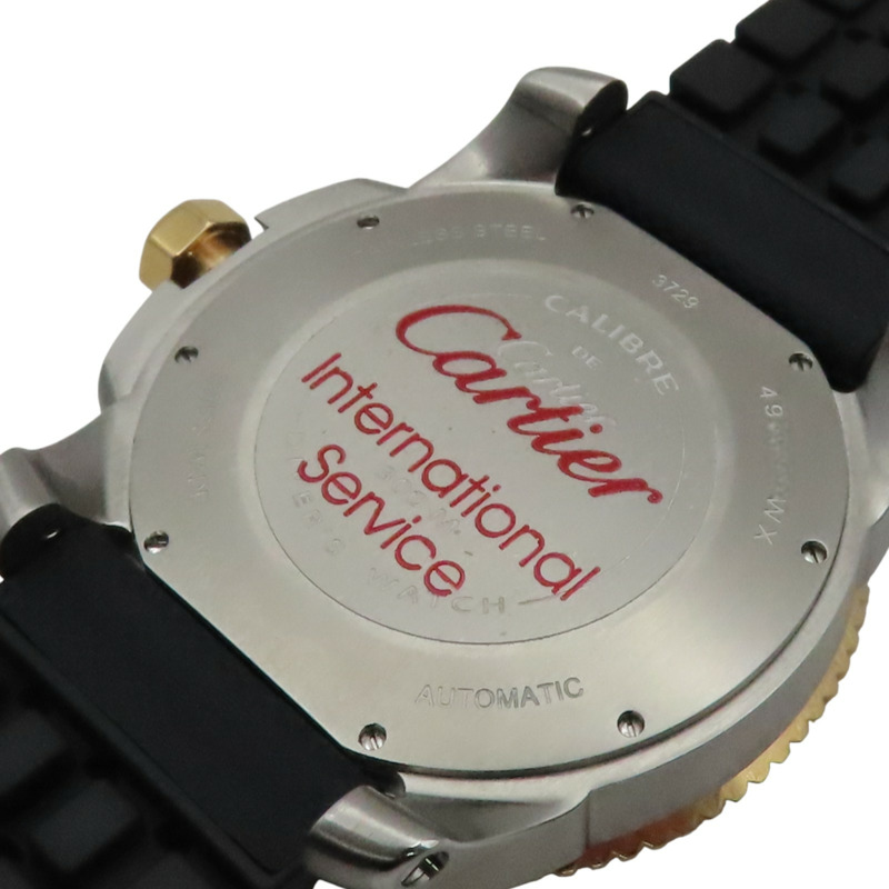 藍色錶盤 黑色膠帶 Calibre de Cartier Diver 腕錶【Cartier 卡地亞】 W2CA0008-6