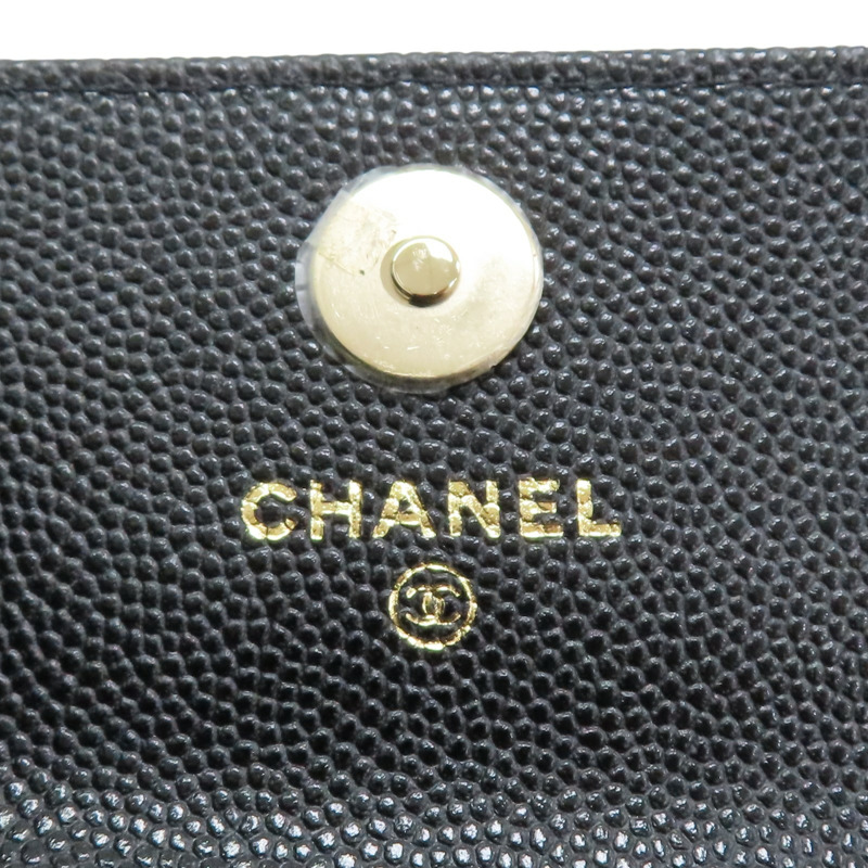 黑色 荔枝紋牛皮 鍊帶 腰包 金扣【CHANEL 香奈兒】 AP2401-5