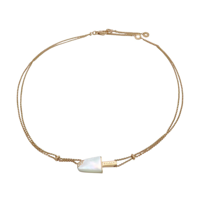 18K玫瑰金 珍珠母貝 BVLGARI BVLGARI Gelati 項鍊【BVLGARI 寶格麗】 356132-1
