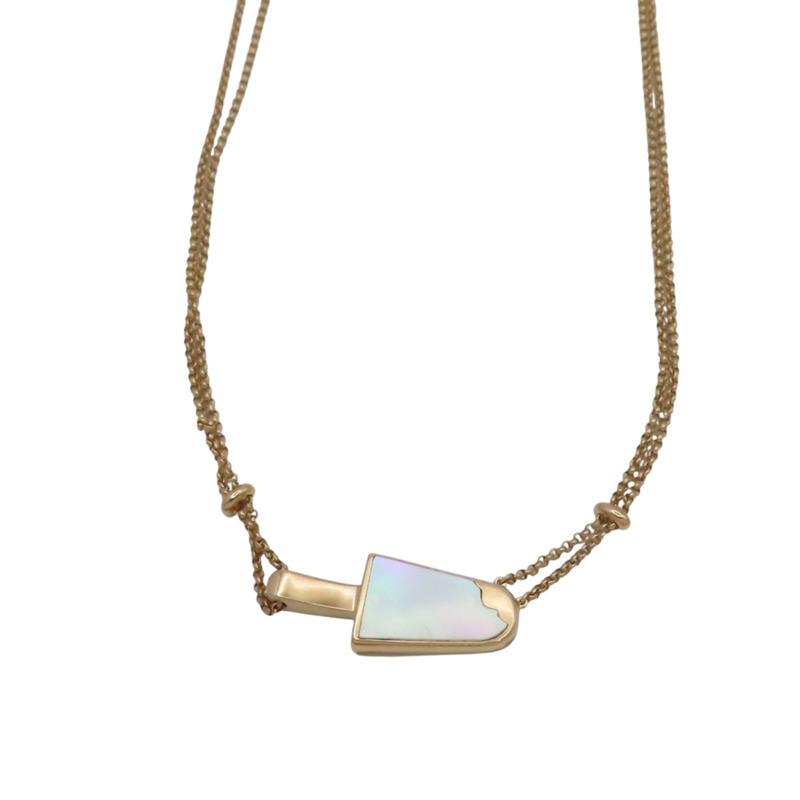 18K玫瑰金 珍珠母貝 BVLGARI BVLGARI Gelati 項鍊【BVLGARI 寶格麗】 356132-3