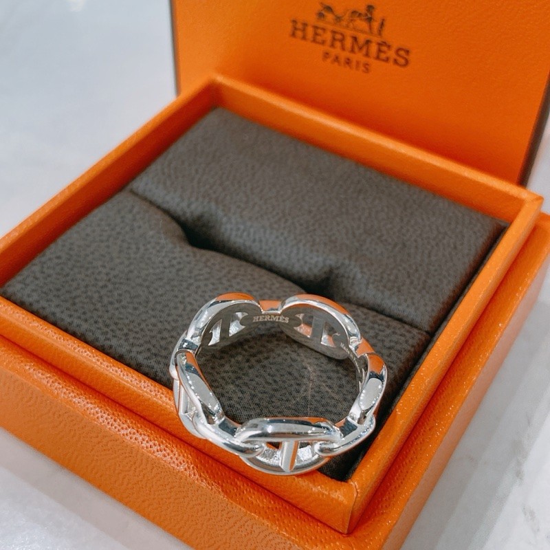 💯全新未使用品🔥 HERMÈS 愛馬仕 Chaine d'ancre Enchainee 戒指 銀色 925銀
尺碼52-3