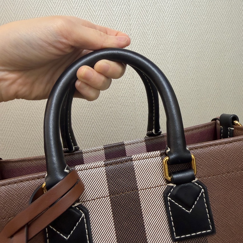 Bueberry 經典格紋金釦Freya迷你手提斜背托特包-2