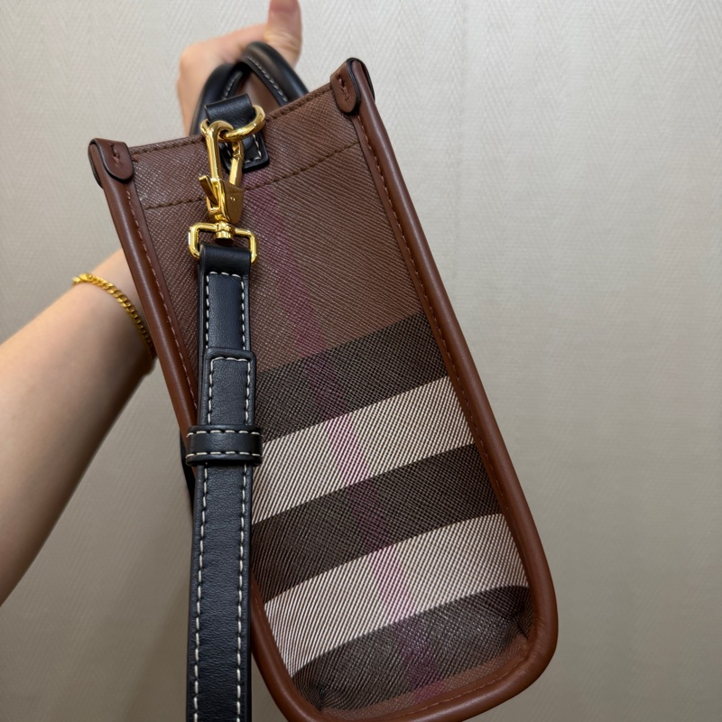 Bueberry 經典格紋金釦Freya迷你手提斜背托特包-3