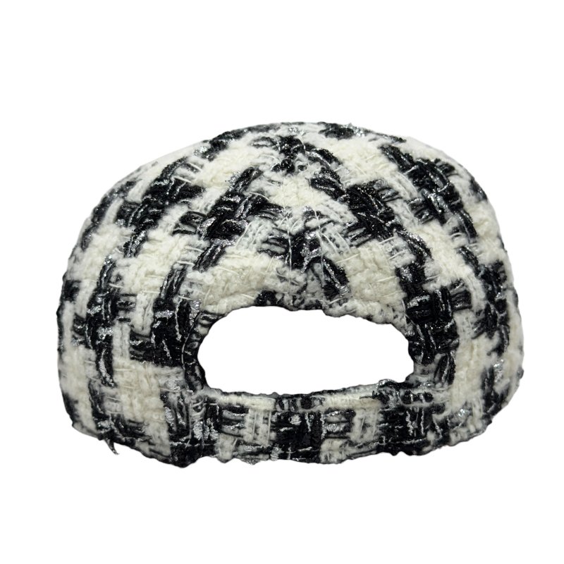 CHANEL CC 粗花呢 閃閃銀絲 棒球帽-6