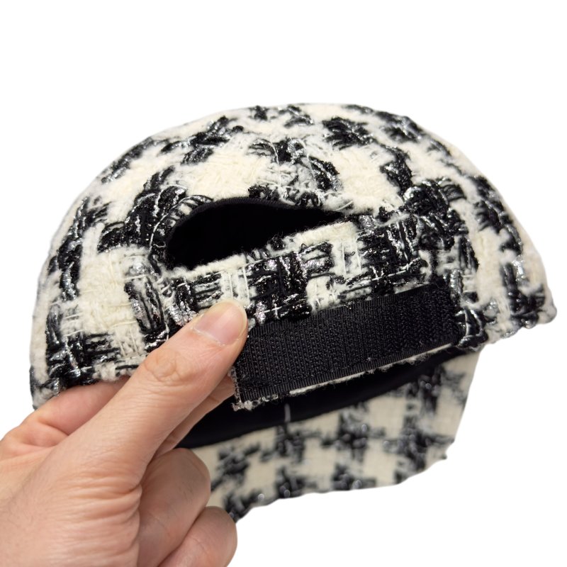 CHANEL CC 粗花呢 閃閃銀絲 棒球帽-7