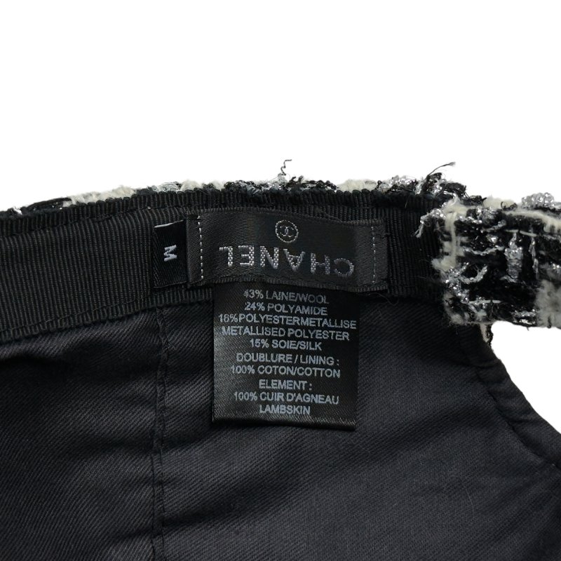 CHANEL CC 粗花呢 閃閃銀絲 棒球帽-9