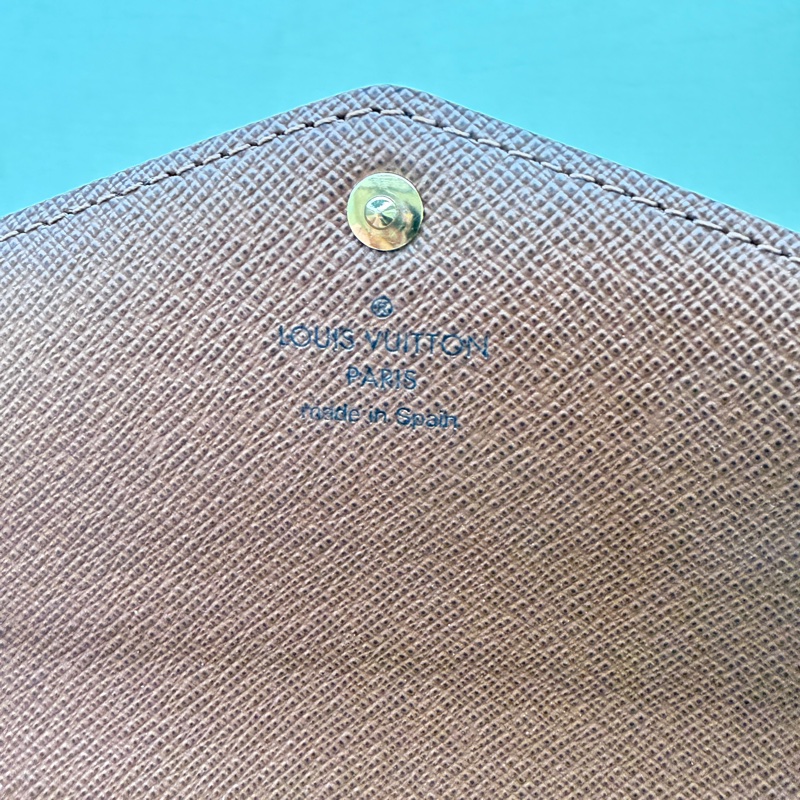 [全新閒置品] LV Sarah 經典信封長夾M60531咖啡色內裡-5